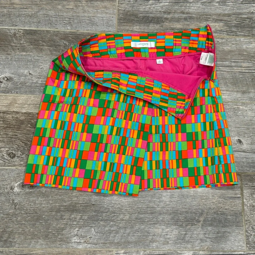 LIZ CLAIBORNE GOLF BRIGHTLY COLORED SKORT LADIES SIZE 8 - Picture 5 of 8